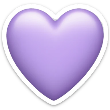 Pastel purple love heart sticker