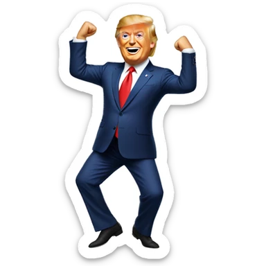 Donald trump dancing sticker