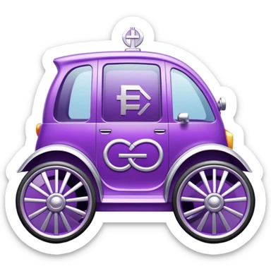  purple chariot related to banking and fintech sticker