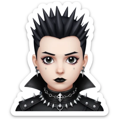 goth spiked collar sticker