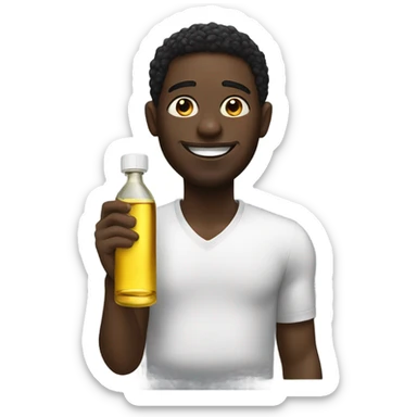 Black guy with some oliv oil sticker