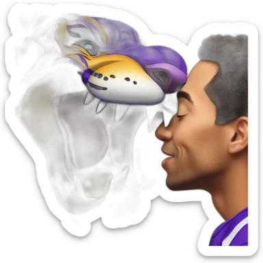 LSU Tiger Kissing Aligator sticker