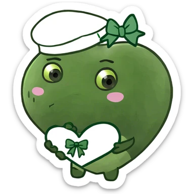 сердечко розовое с бантиком  sticker