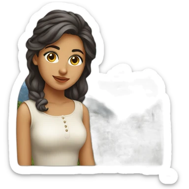 young-persian-woman-in-italy sticker