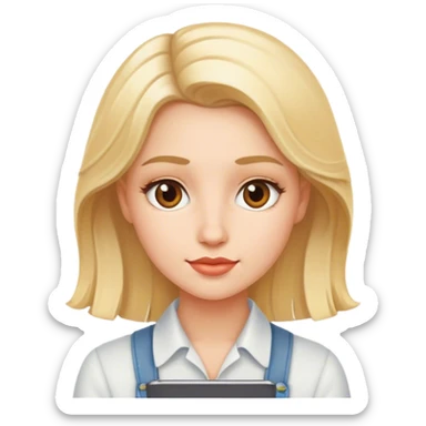 beautiful blonde artist genius sticker