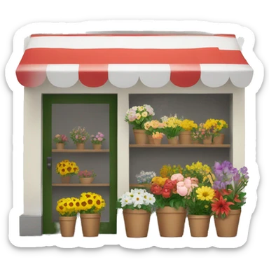 Florist shop sticker