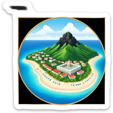 isla de cuba vista desde arriba sticker