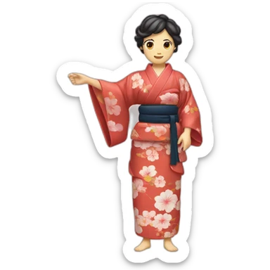 Kimono avec ceinture vertz sticker
