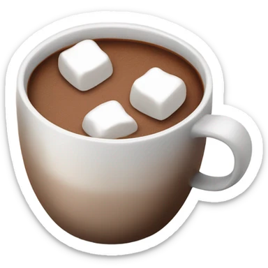 hot chocolate mug with marshmallows  sticker