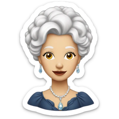 Dame fancy âgée blanche sticker