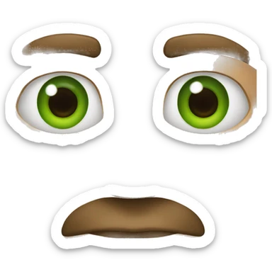 Hombre ojos verdes sticker