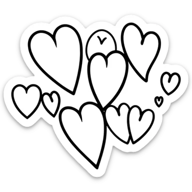 Hearts sticker