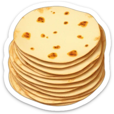 Small Stack of tortillas with some grill marks sticker