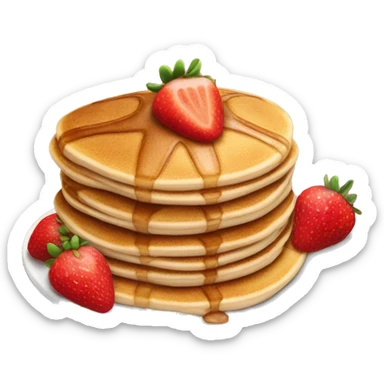 strawberry pancakes sticker