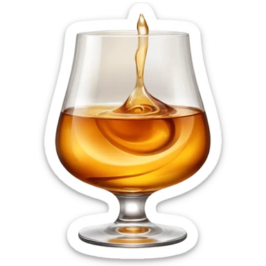 Whisky glass sticker