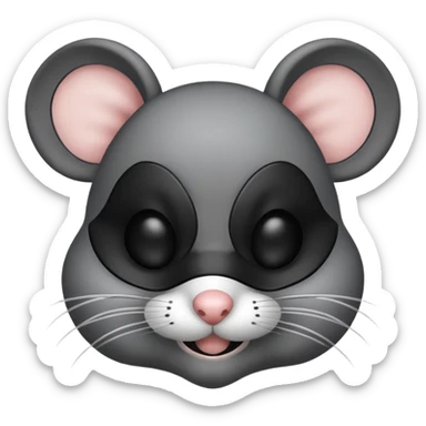 mouse with black mask  sticker
