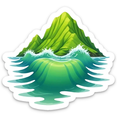 Chartreuse ocean sticker
