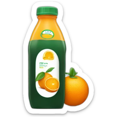 bottle of orange juice sticker