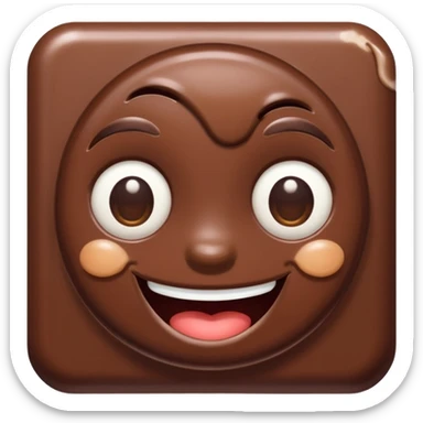 single charactarized personified chocolate sweet treat  sticker