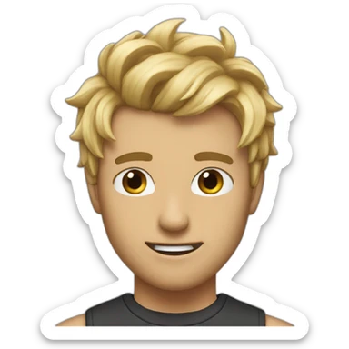 fuck my shit up guy bad haircut sticker