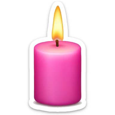 Pink candle  sticker