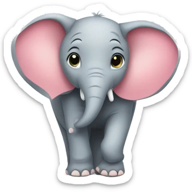 Elephant with hearts sticker