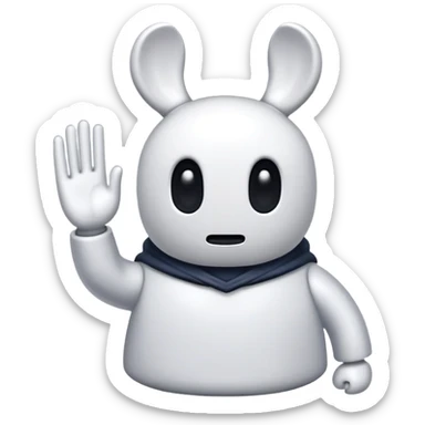 Hollow knight saludando sticker