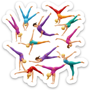 Acrobacias aereas en tela  sticker
