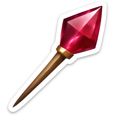 ruby gemstone spear sticker