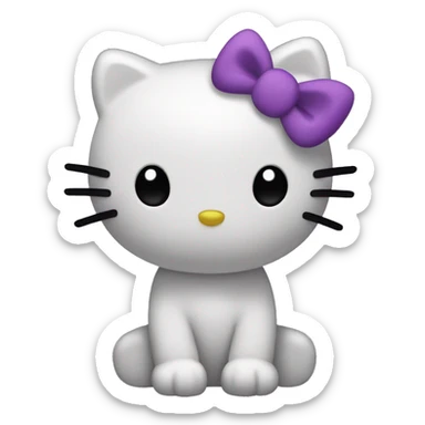 purple hello kitty  sticker