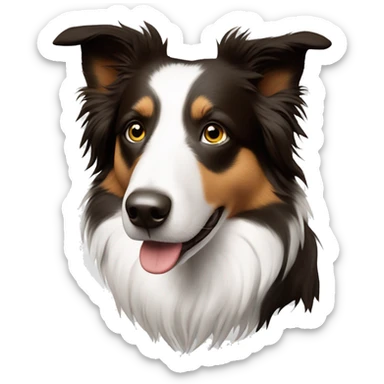 Border collie oei oir et un œil blanc sticker