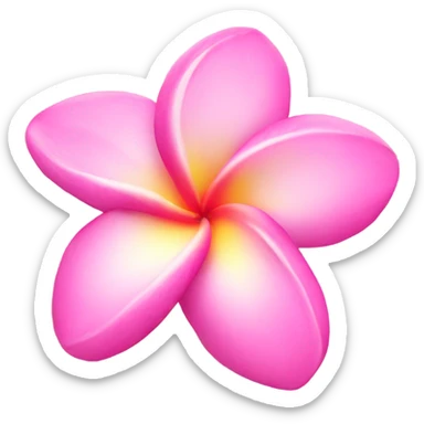 plumeria in Pink sticker