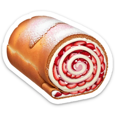 Strawberry Swiss roll sticker