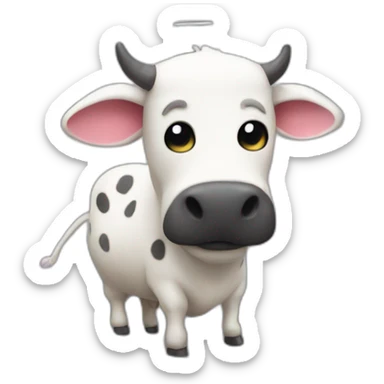 space cow in a refrigerator sticker
