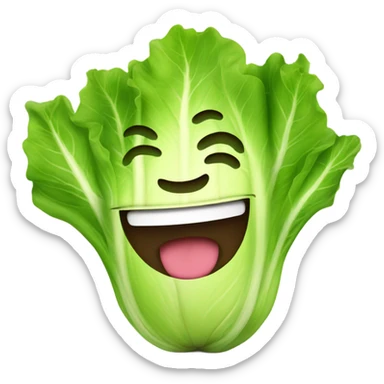 lettuce with happy face sticker