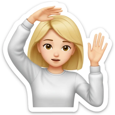 girl doing dab sticker