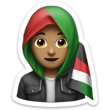 I can't wearing hoodie with palestinian flag sticker