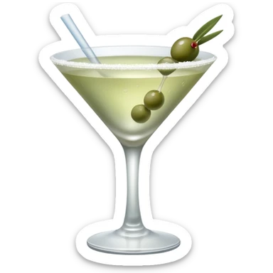 aestetic dirty martini glass sticker