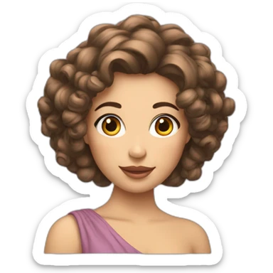 belle femme aux cheveux bouclés sticker