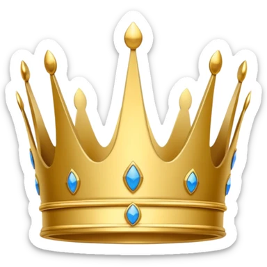 white premium logo crown simple sticker