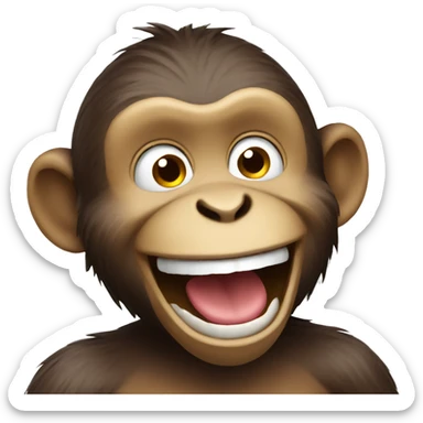 Monkey laughing  sticker