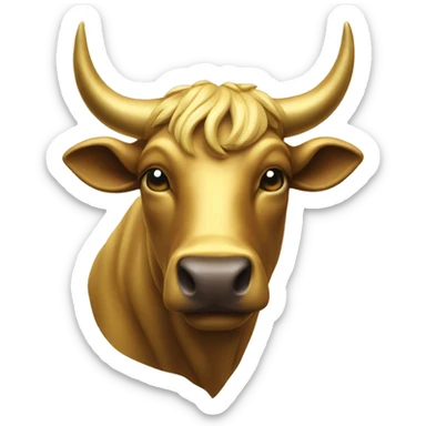 golden bull sticker