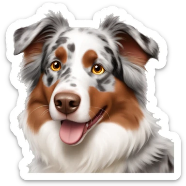 Red merle Australian Shepherd  sticker