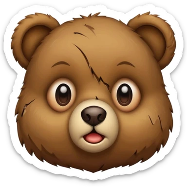 Baby teddy bear beat up sticker