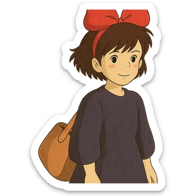 hand ghibli style sticker