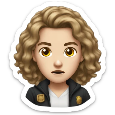 White Hermione granger angry sticker