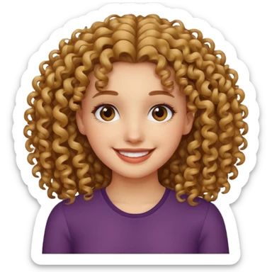 ios 18 emoji pretty poor girl with curly hair  sticker