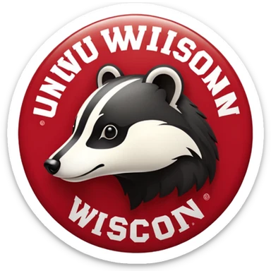 The university of Wisconsin logo sticker