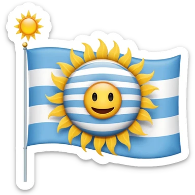 Flag of Argentina but sun will monster in Level 3 sticker