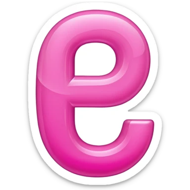 mix color pinks letter p sticker
